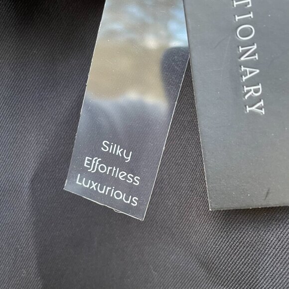 Dictionary Silky Black Pull-On Trousers Women S4-6 Tapered Leg Elastic Waist NWT - Picture 10 of 15